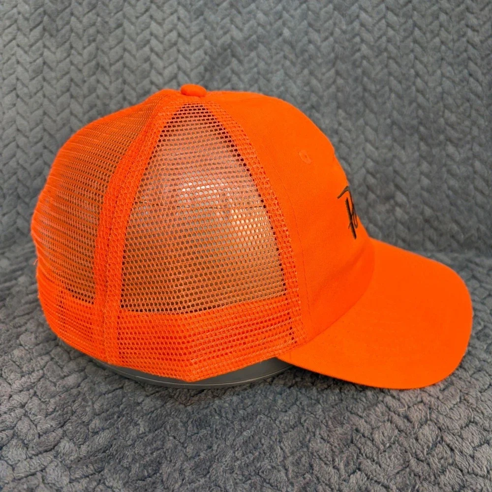 Powers Trucker Hat Blaze Orange Mesh Snapback Cap Hunting Workwear 0634